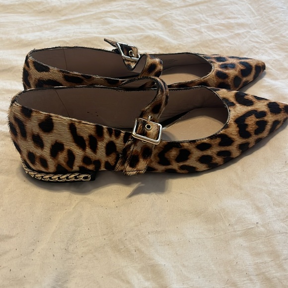 GIANNI BINI calf hair leopard flats size 6 - Picture 5 of 5